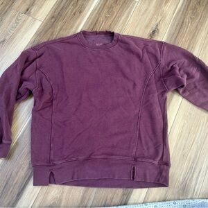 Aerie Maroon Crew Neck Sweater